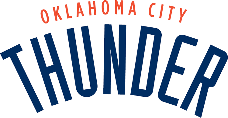 Oklahoma City Thunder 2008-2009 Pres Wordmark Logo iron on paper